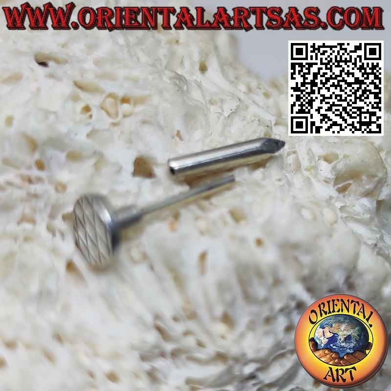 "Spezieller" silberner Ohrring, der Nagel