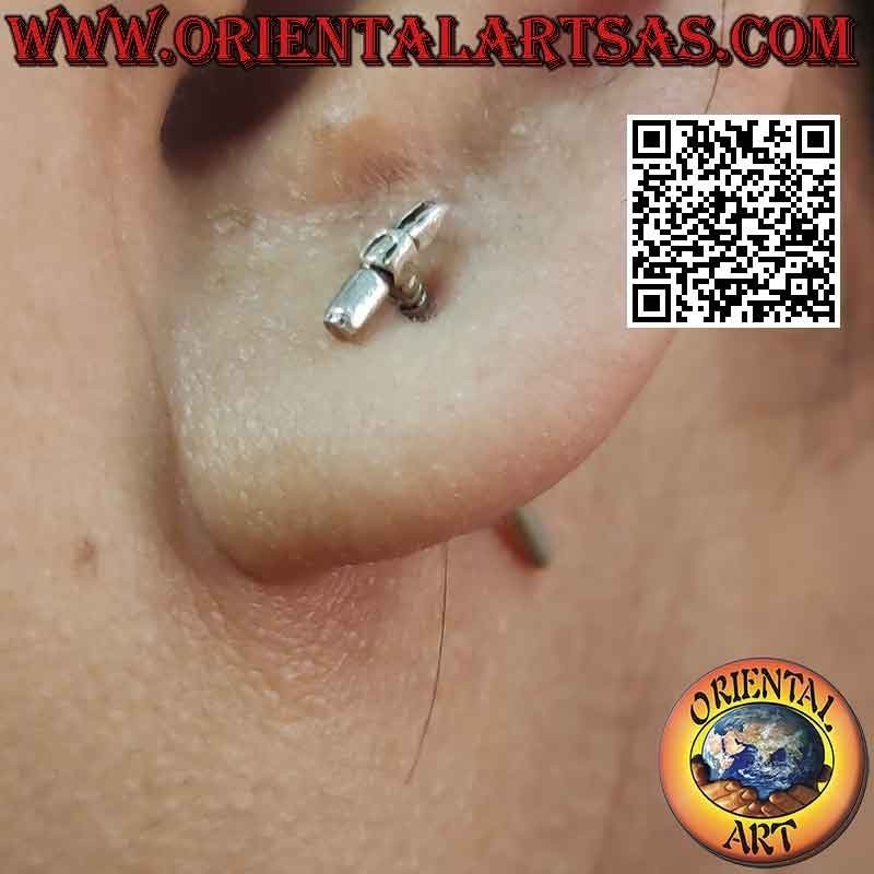 "Special" silver earring, the hammer