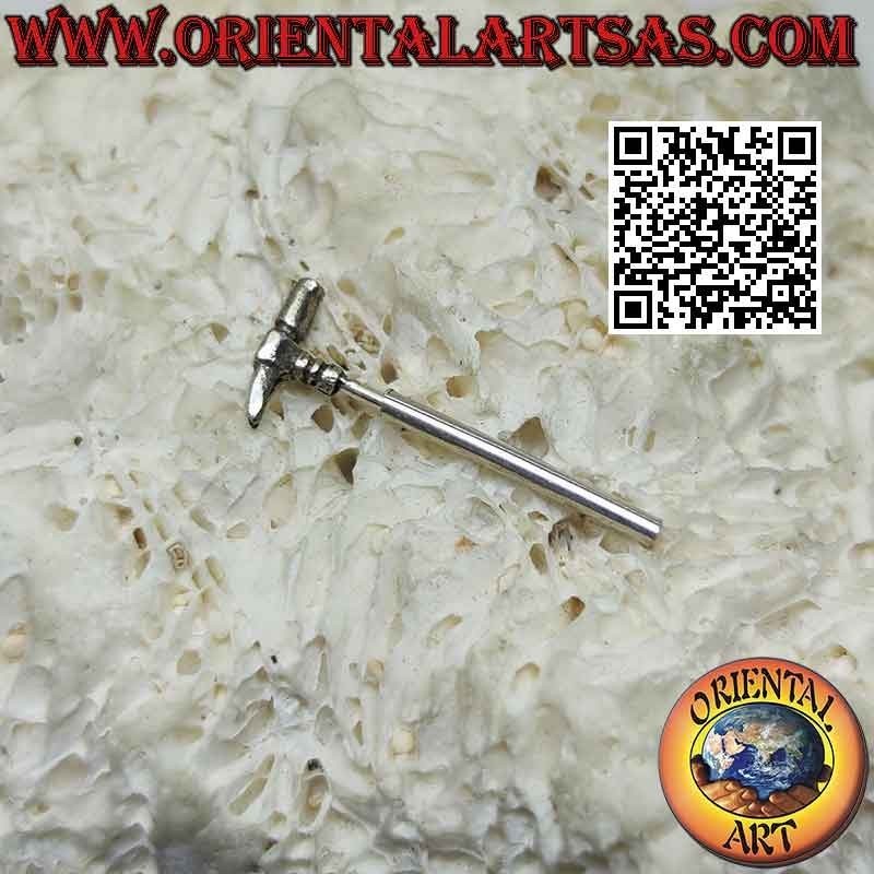 Boucle d'oreille en argent "spéciale", le marteau