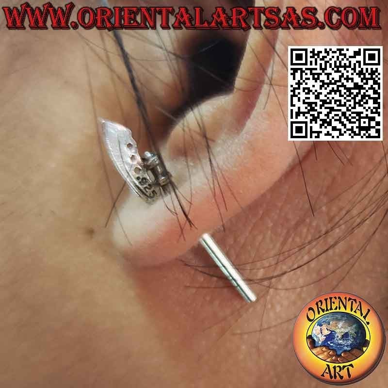 "Special" silver earring, the ax