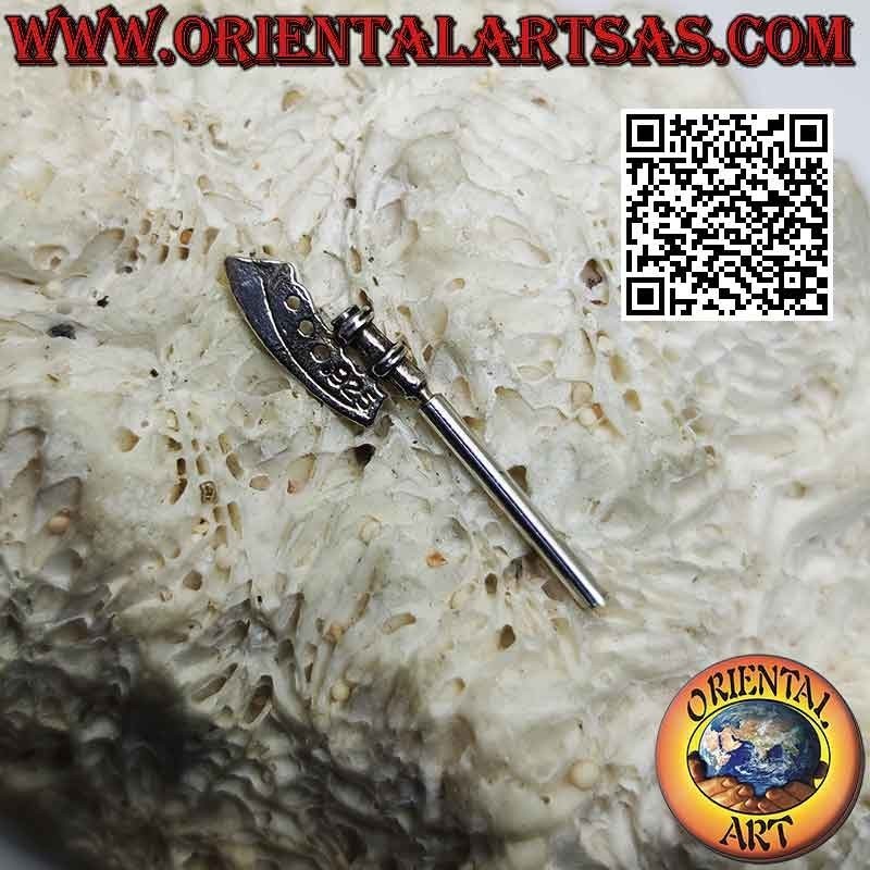 "Special" silver earring, the ax