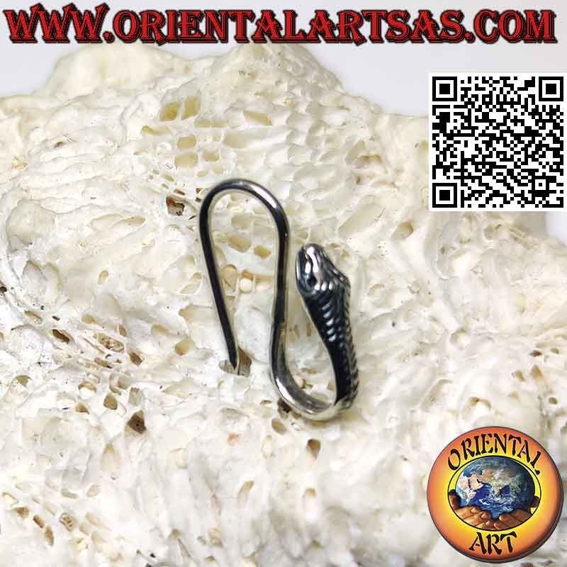 Boucle d'oreille argent "spéciale", le serpent "S"
