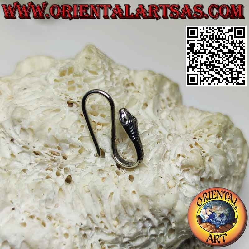 "Special" silver earring, the "S" snake