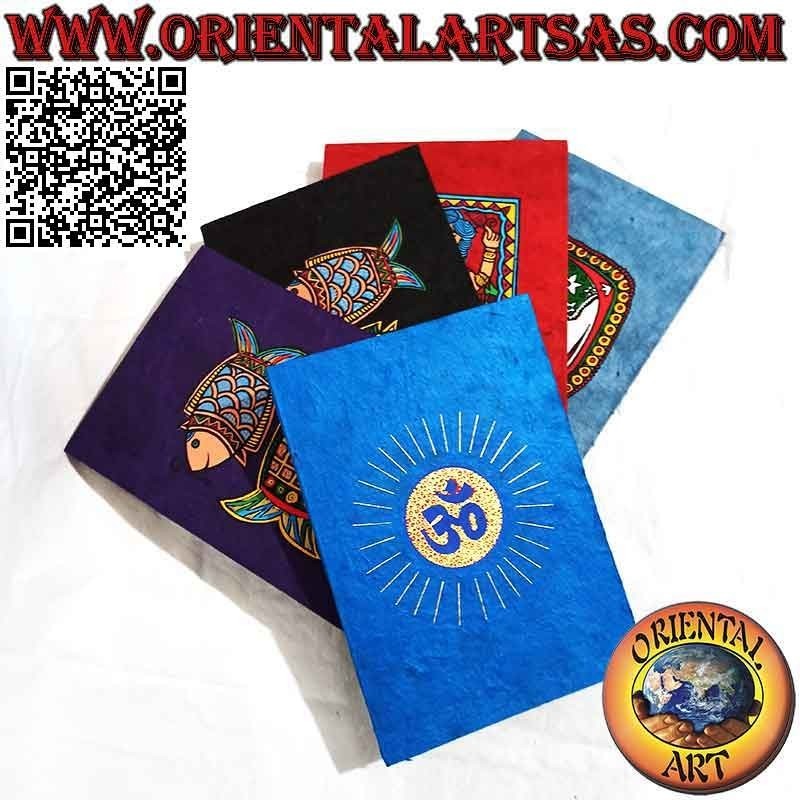 Rectangular notebook with pattern, Nepalese rice paper (21 x 15)