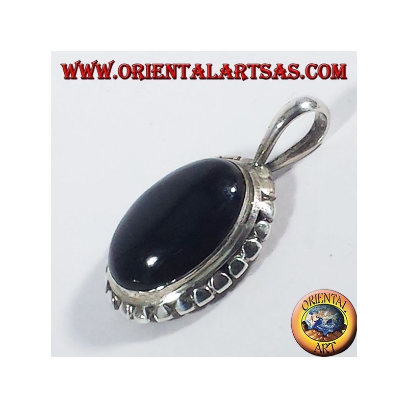 Colgante de plata con ónix ovalada