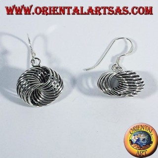 boucle d'oreille en argent, noeud de l'anneau