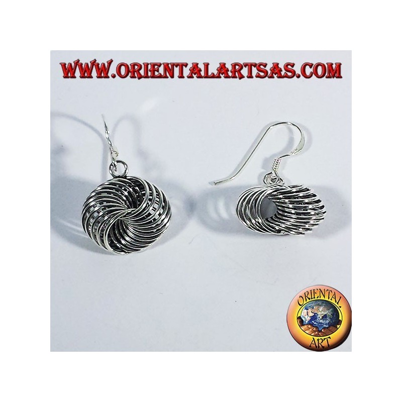 boucle d'oreille en argent, noeud de l'anneau