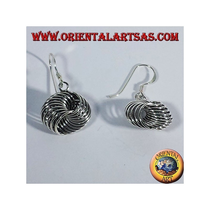 boucle d'oreille en argent, noeud de l'anneau