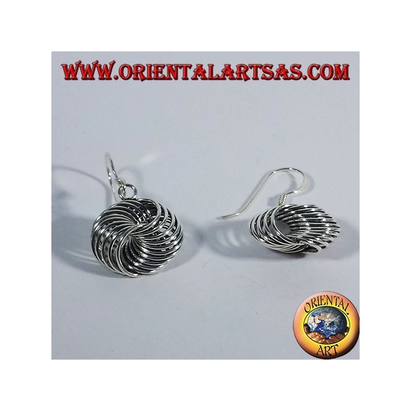 pendiente de plata, anillo de nodo