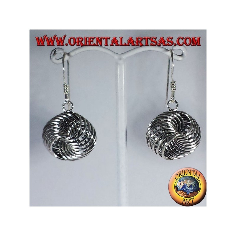 boucle d'oreille en argent, noeud de l'anneau