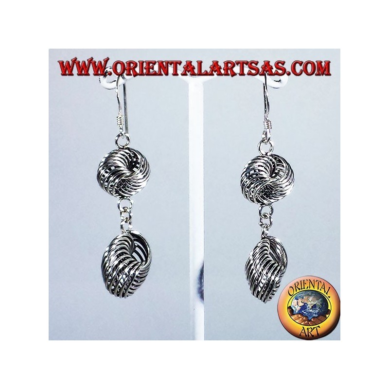 silver earring, two rings node