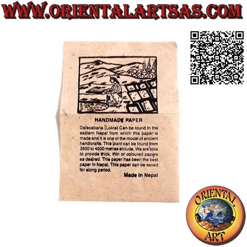 Libreta rectangular con estampado, papel de arroz nepalí (10 x 7,5)