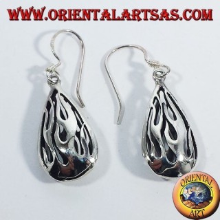 Boucles d'oreilles argent Feu Flamme