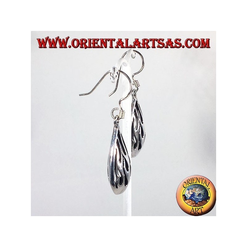 Boucles d'oreilles argent Feu Flamme