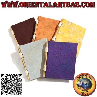 Notebook notebook with hard cover and binding on bamboo sticks, Nepalese rice paper (10 x 8)