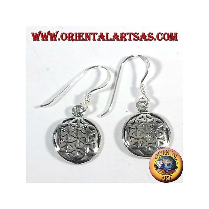 bboucles d'oreilles en argent fleur de la vie, petite