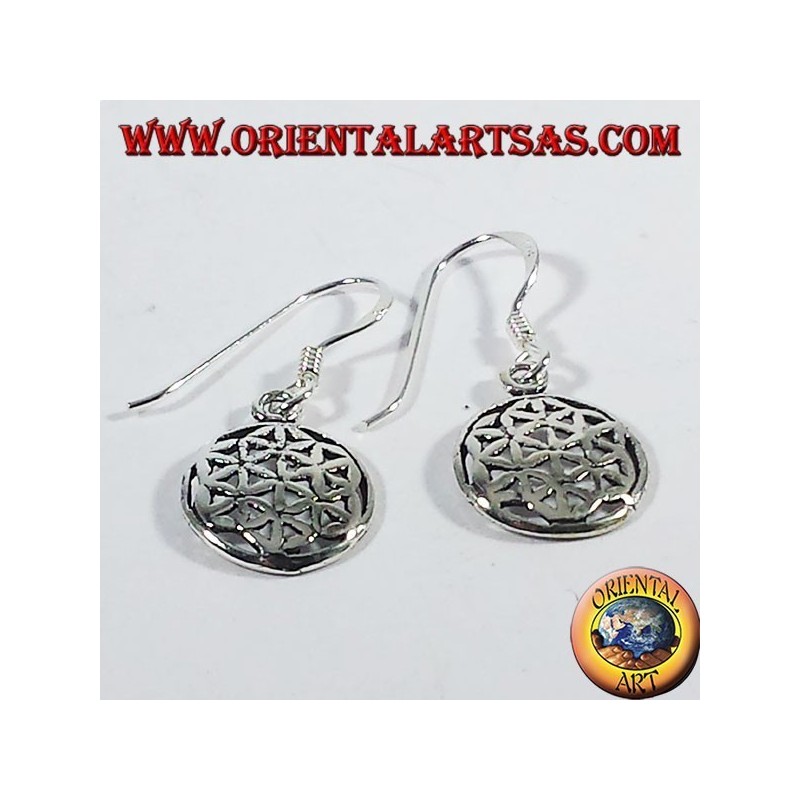 bboucles d'oreilles en argent fleur de la vie, petite