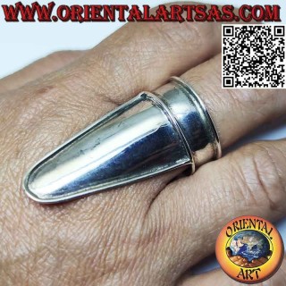 Silberring in glattem Panzerknöchelschutz (verstellbar)