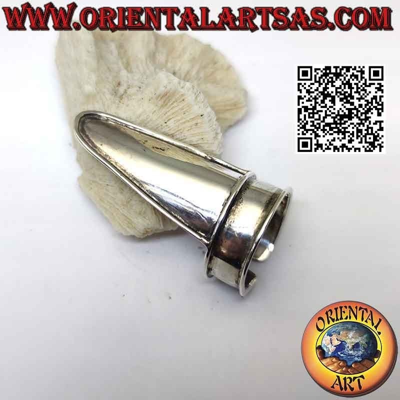 Silver ring in smooth armor knuckle cover (adjustable)
