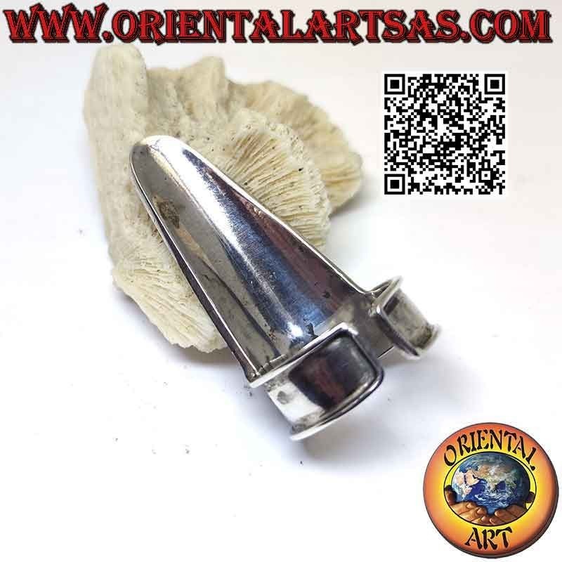 Silver ring in smooth armor knuckle cover (adjustable)