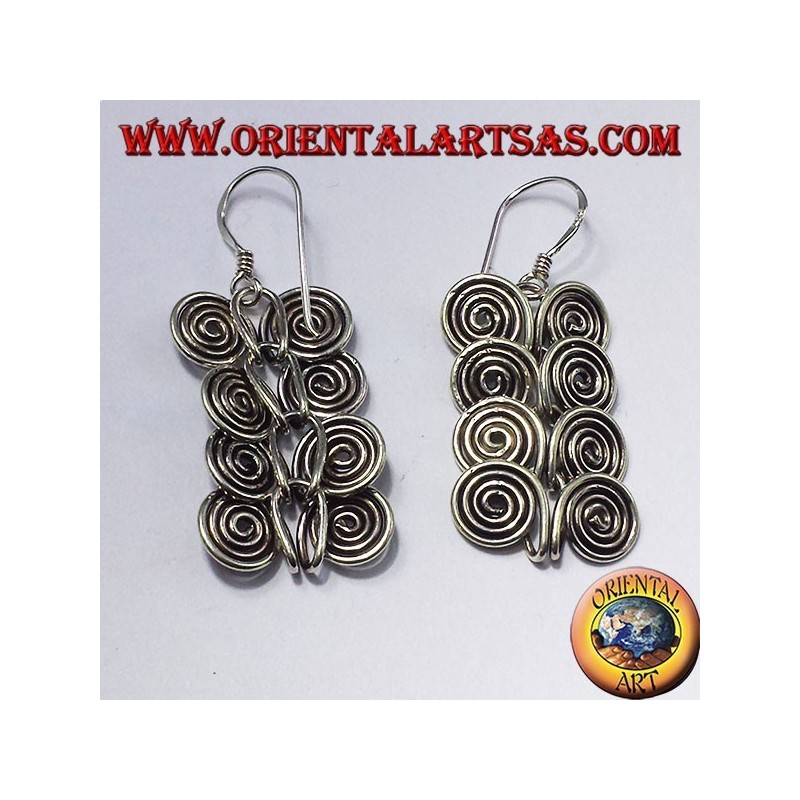 silver earring, eight spirals