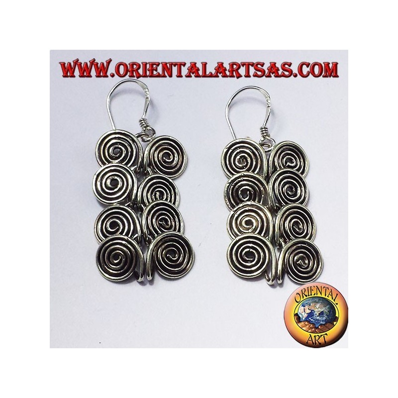 silver earring, eight spirals