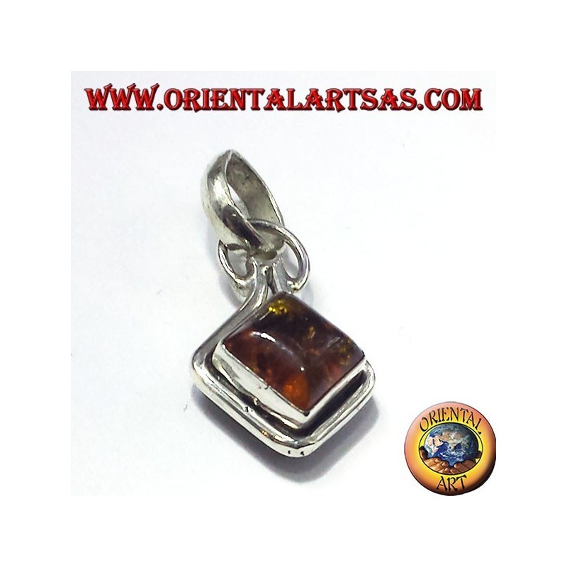 Pendentif en argent avec Amber monté à gronder