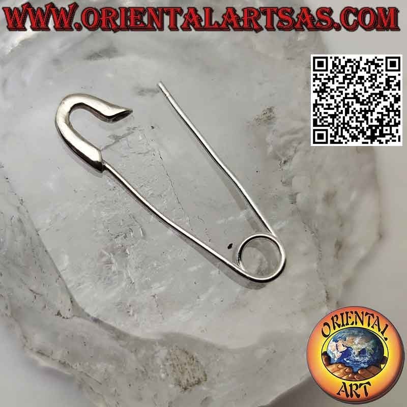 Boucle d'oreille "spéciale" en argent, l'épingle à nourrice (grande)