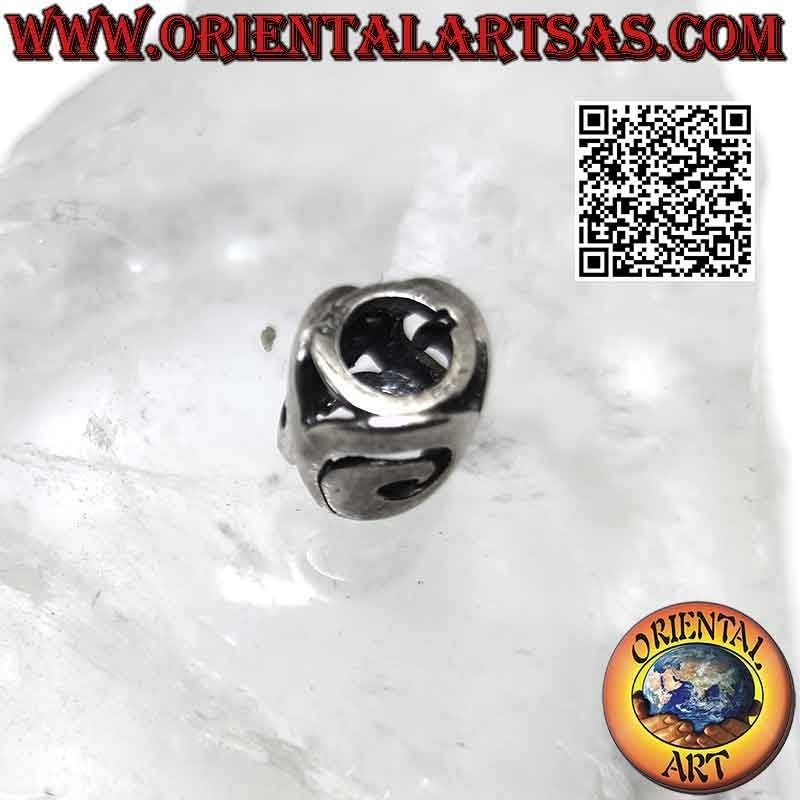 Breloques argentées en argent 925‰, la spirale lisse