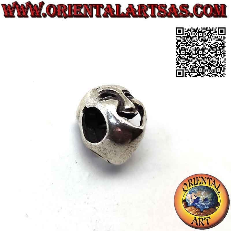 Breloques en argent en argent 925 ‰, le masque de la tragédie et de la comédie grecque antique