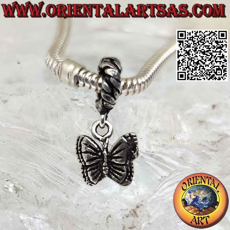 Breloques argentées en argent 925 ‰, le papillon (pendentif)