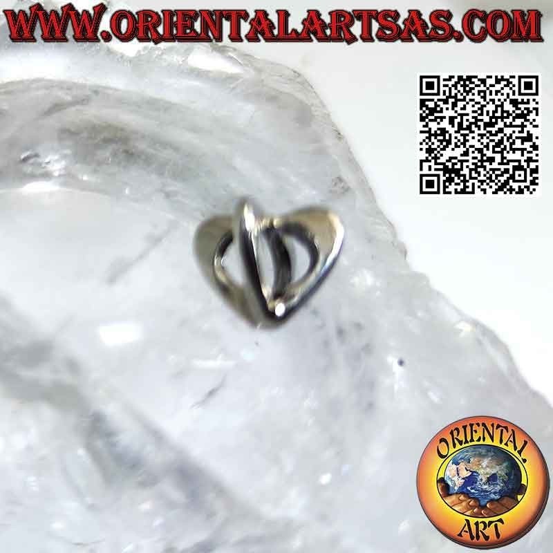 Charms de plata en plata 925 ‰, el corazón en 4D