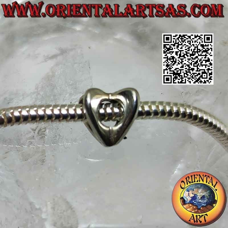 Charms de plata en plata 925 ‰, el corazón en 4D