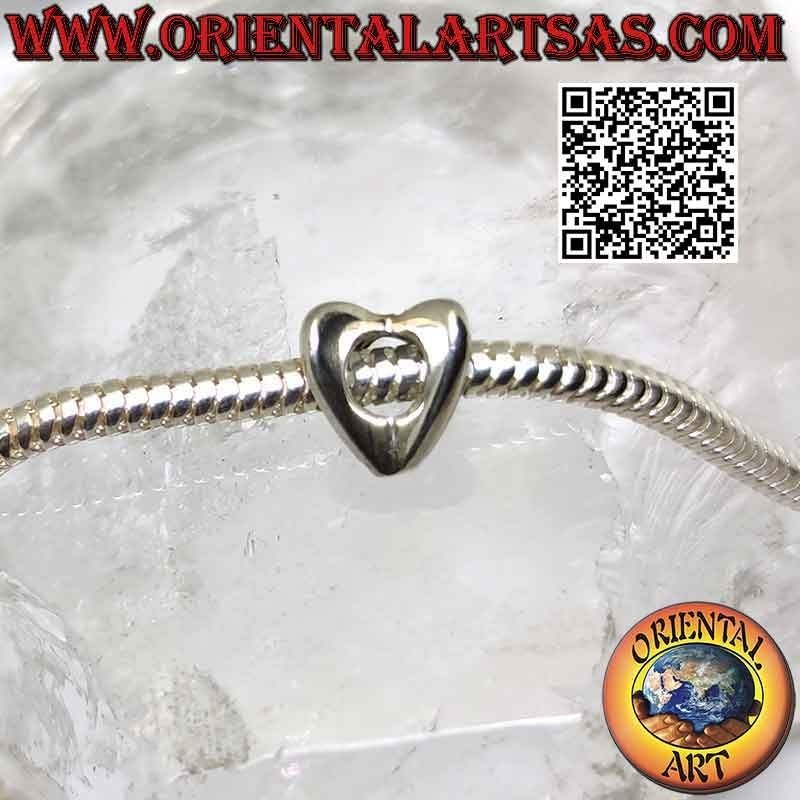 Charms de plata en plata 925 ‰, el corazón en 4D