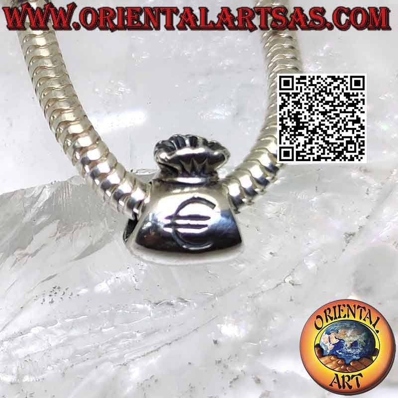 Breloques argentées en argent 925‰, le sac d'argent