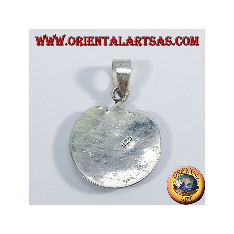 Colgante de plata de la luna del sol de Nepal