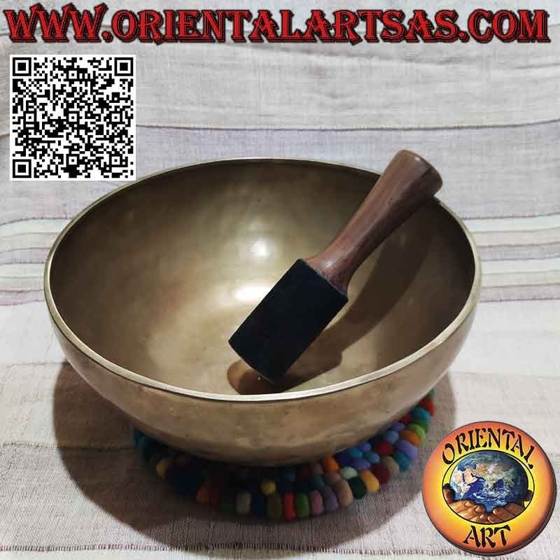 Campana tibetana artesanal de una aleación de siete metales de 28 cm Ø con badajo