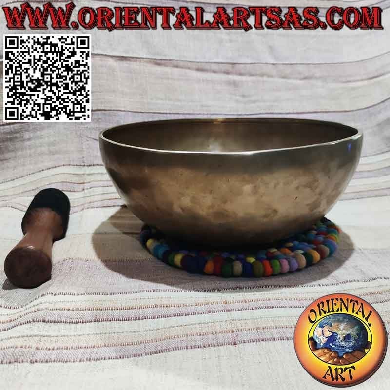 Campana tibetana artesanal de una aleación de siete metales de 28 cm Ø con badajo