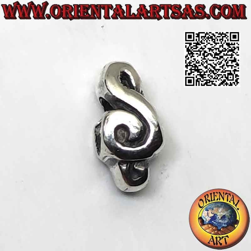 Breloques argentées en argent 925‰, la clef de sol ou clef de Sol