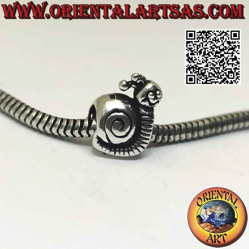 Breloques argentées en argent 925‰, l'escargot ou l'escargot