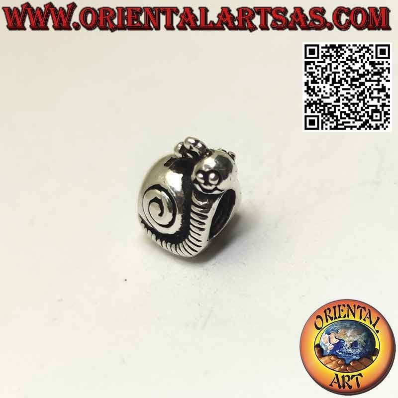 Breloques argentées en argent 925‰, l'escargot ou l'escargot