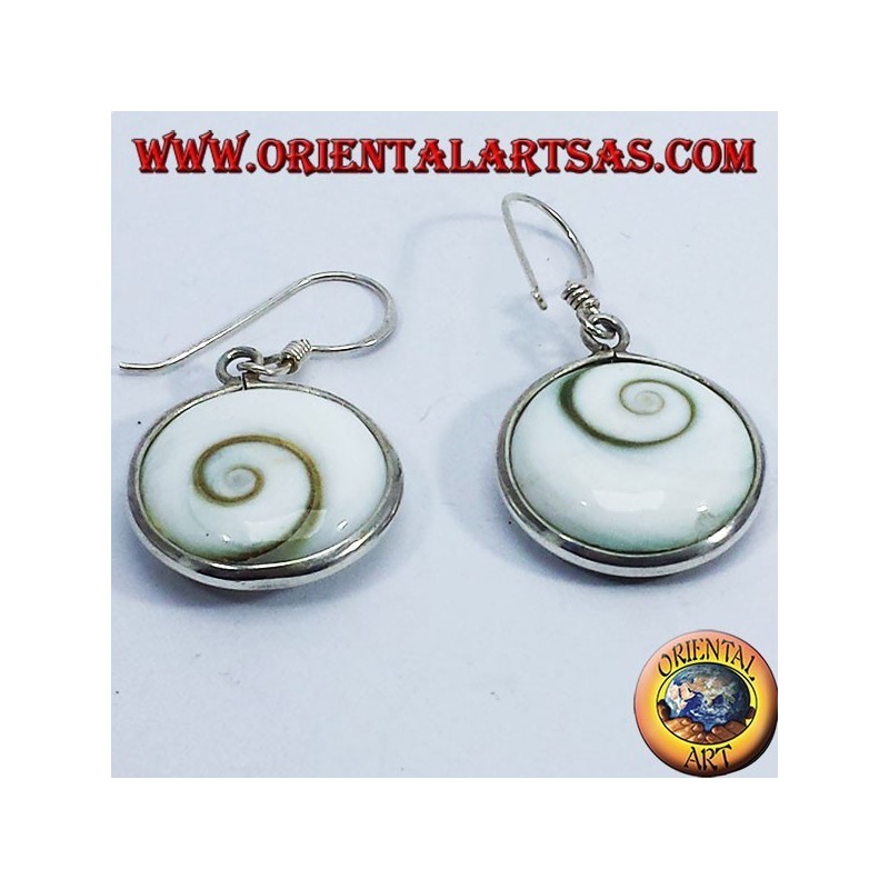 Silver earrings, eye of Saint Lucy