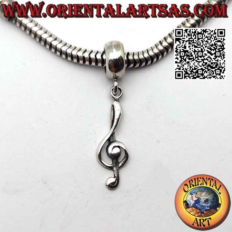 Charms de plata en plata 925‰, la clave de sol o clave de Sol (colgante)