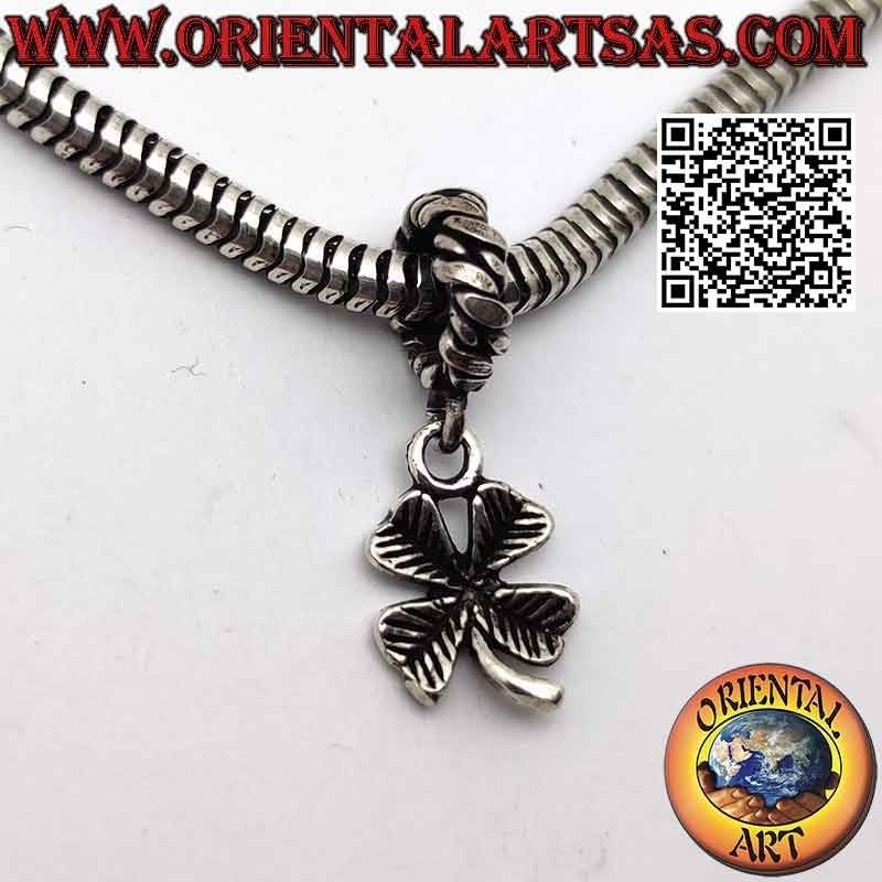 Silver charms in 925 ‰ silver, the four-leaf clover (pendant)