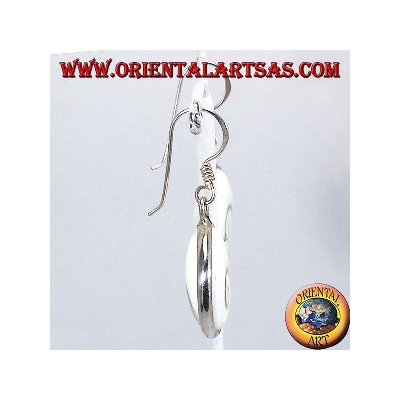 Silver earrings, eye of Saint Lucy