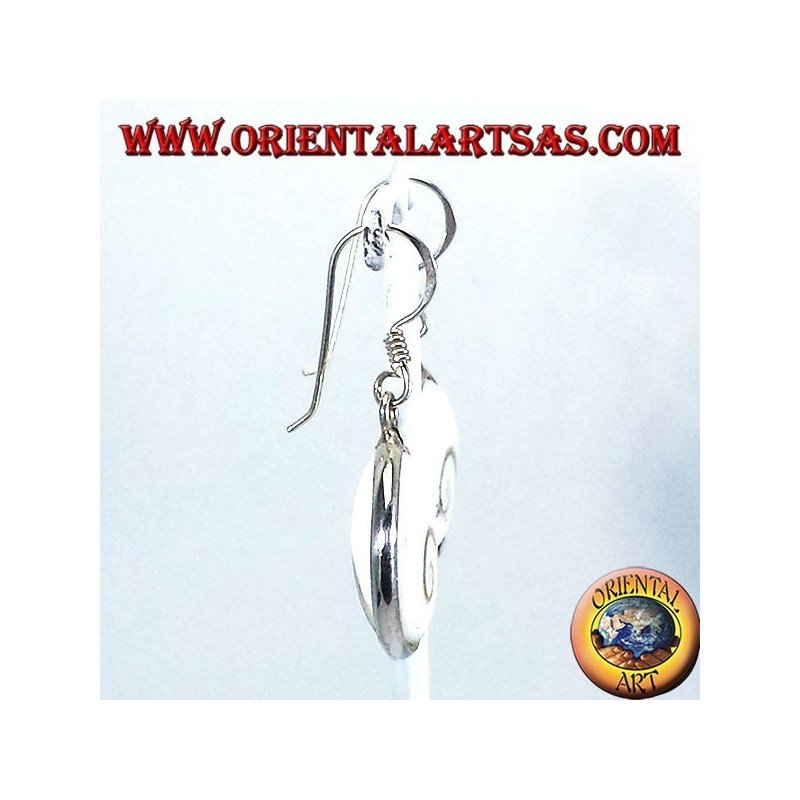 Silver earrings, eye of Saint Lucy