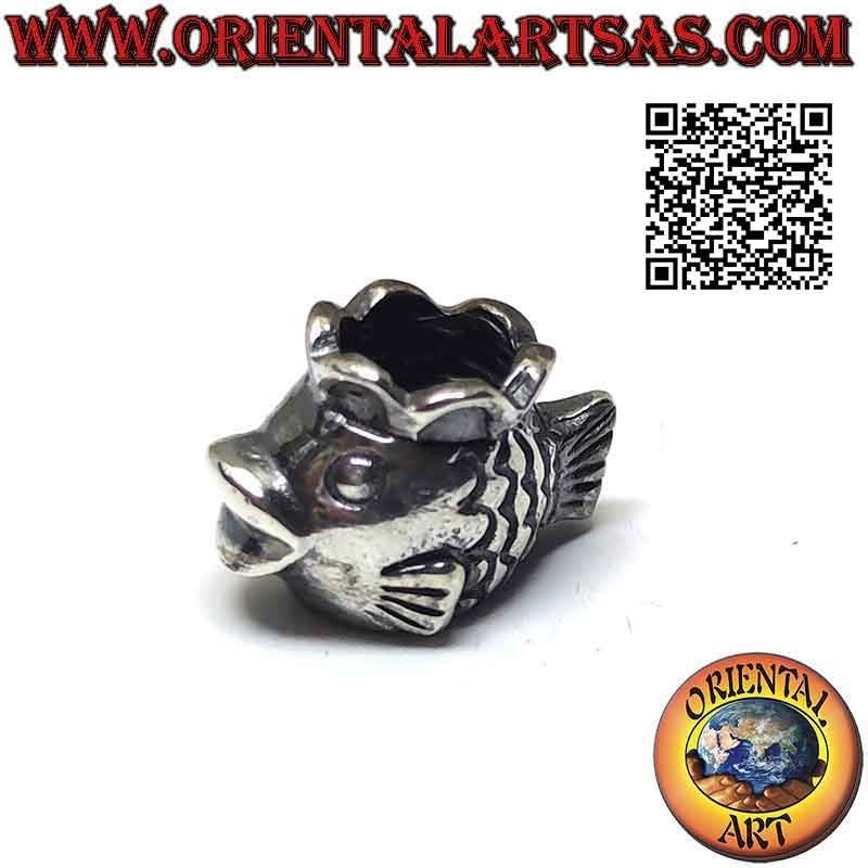 Charms de plata en plata 925 ‰, el pez con la corona (rey de los peces)