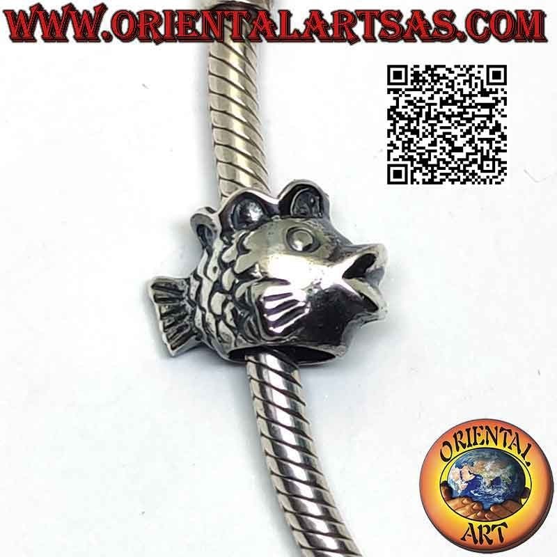 Charms de plata en plata 925 ‰, el pez con la corona (rey de los peces)