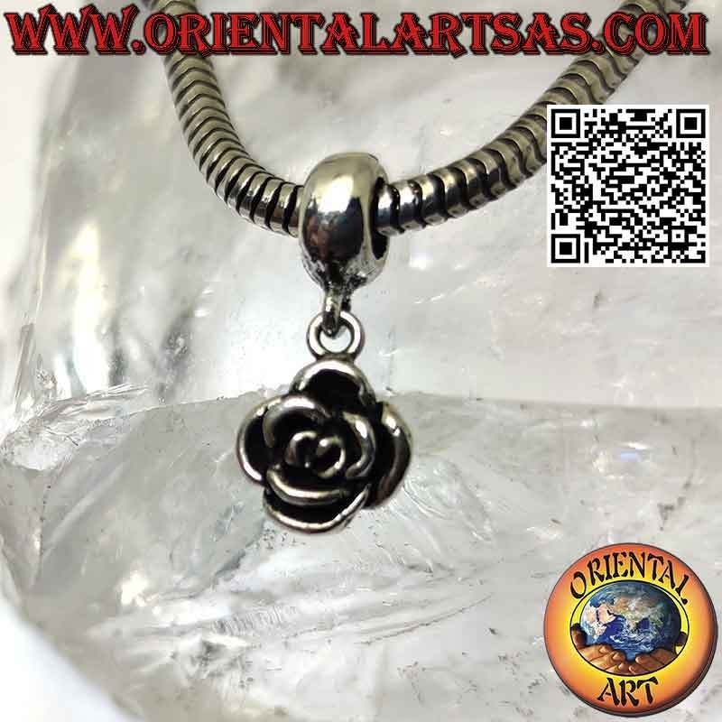 Charms in argento 925‰ , la rosa (pendente)
