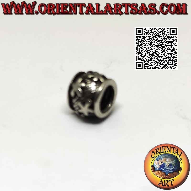 Charms de plata en plata 925 ‰, margaritas en bajorrelieve